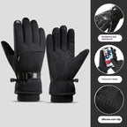 Fleece-lined Thick Waterproof And Cold-resistant Gloves Pi-Mart
