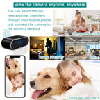 WiFi Camera Indoor Home Security Cam Clock, 2.4ghz Wireless Remote Live View 1080P Video Camera, Night Vision, Motion Detection, Loop Recording, Wireless Surveillance Camera For Home, Office, Warehouse, Home Cam With Lithium Lootquake LLC