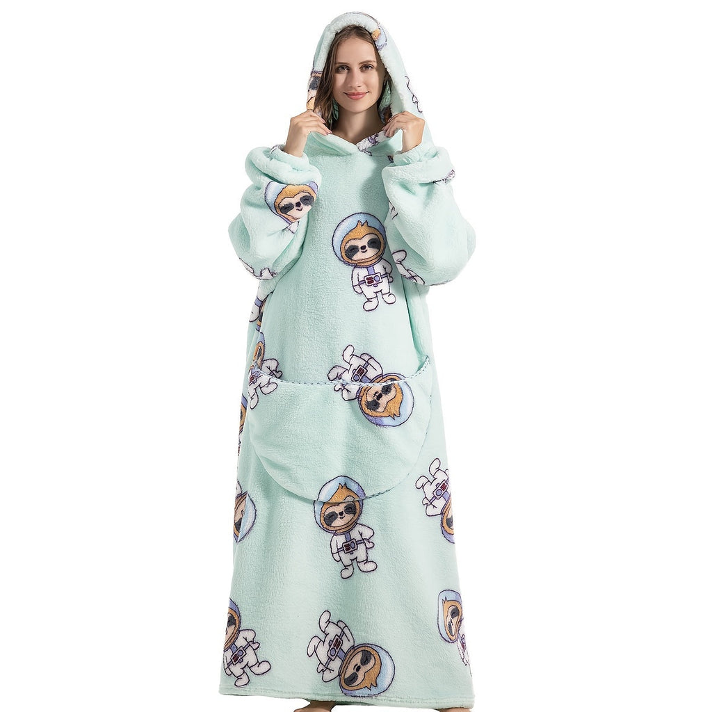 Cozy Shearling Wearable Blanket Hoodie - Soft, Warm Plush Sweatshirt with Large Pocket for Adults, Machine Washable, Comfy, Hoodie Blanket Lootquake LLC