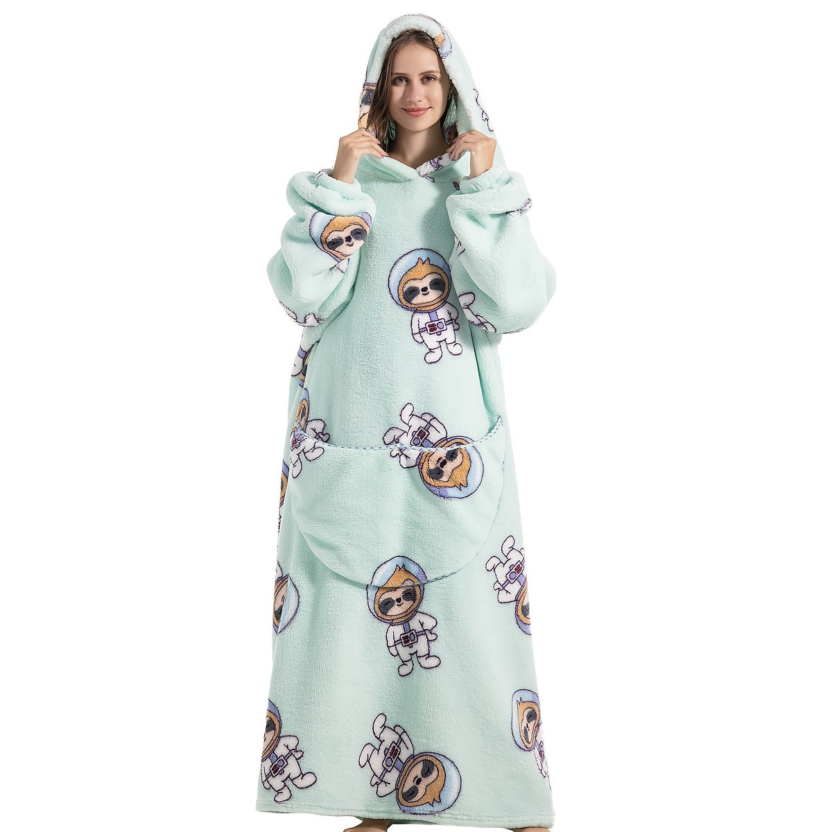 Cozy Shearling Wearable Blanket Hoodie - Soft, Warm Plush Sweatshirt with Large Pocket for Adults, Machine Washable, Comfy, Hoodie Blanket Lootquake LLC