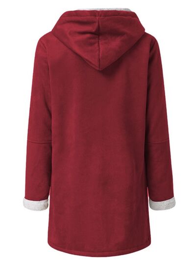 Full Size Pocketed Long Sleeve Hooded Toggle Jacket – Stylish & Functional Outerwear for Women Stevvex