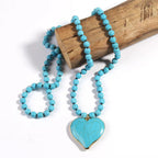 Vintage Ethnic Style Handmade Knotted Beaded Necklace Pi-Mart