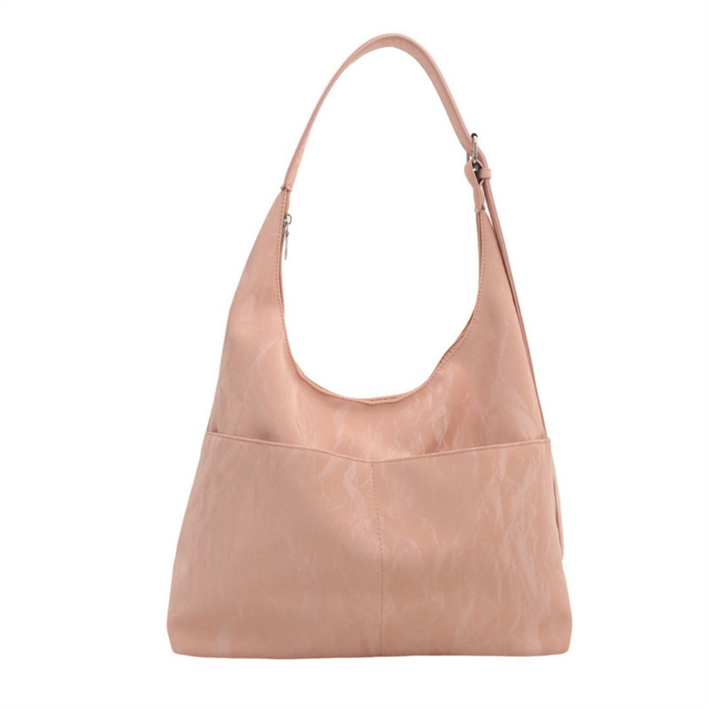 Soft large capacity hobo bag, women's summer work shoulder bag, underarm bag, casual commuter tote bag - SJB-DIAMOND ELITES
