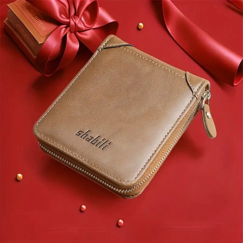 Fashionable Men's Wallet, Short Casual, Retro Zipper Youth European And American Fashion Wallet, Large Capacity, Super Practical - SJB-DIAMOND ELITES