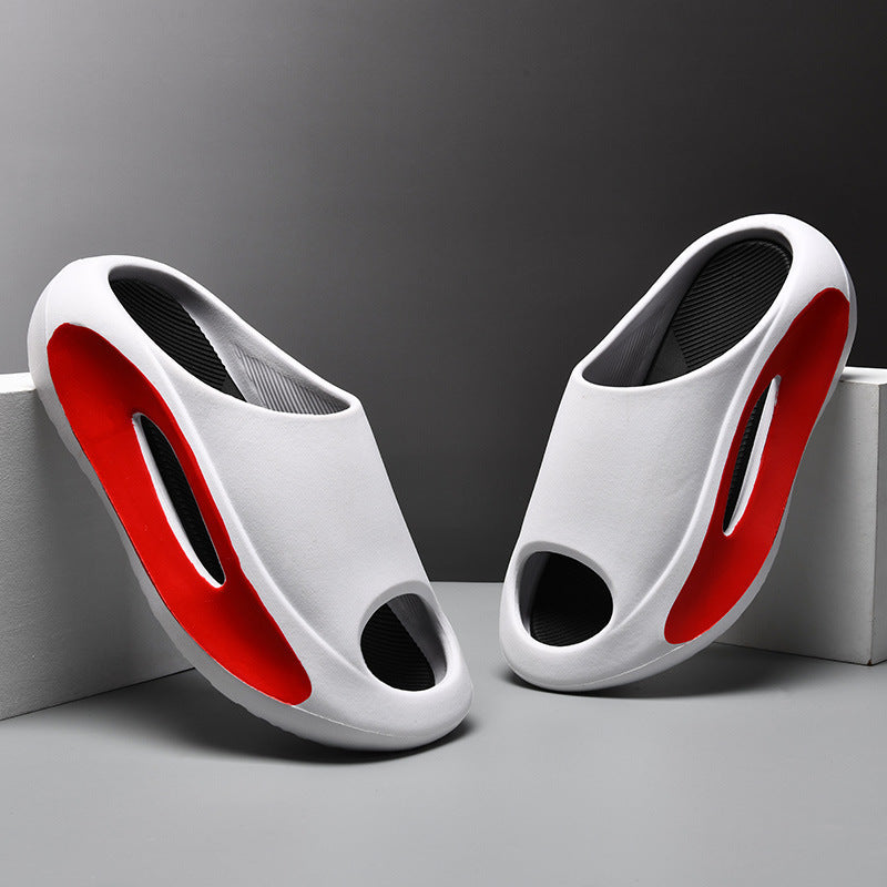 Ins Slippers Women Men Peep Toe Slipper Summer Hollow Unisex Sports Beach Shoes Pi-Mart