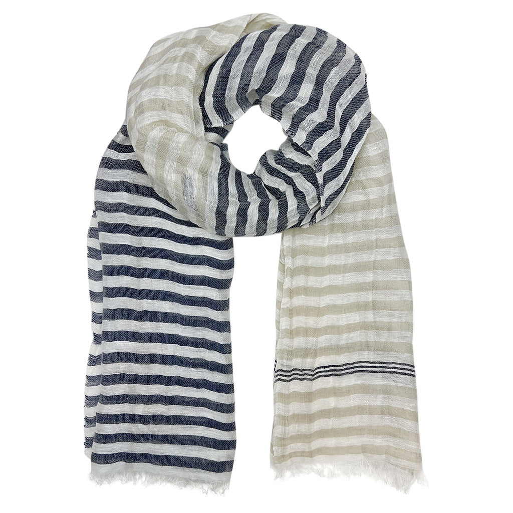 Cabana Linen Cotton Wrap Scarf Oversized Handloomed Lightweight Breathable BandsCo Straps
