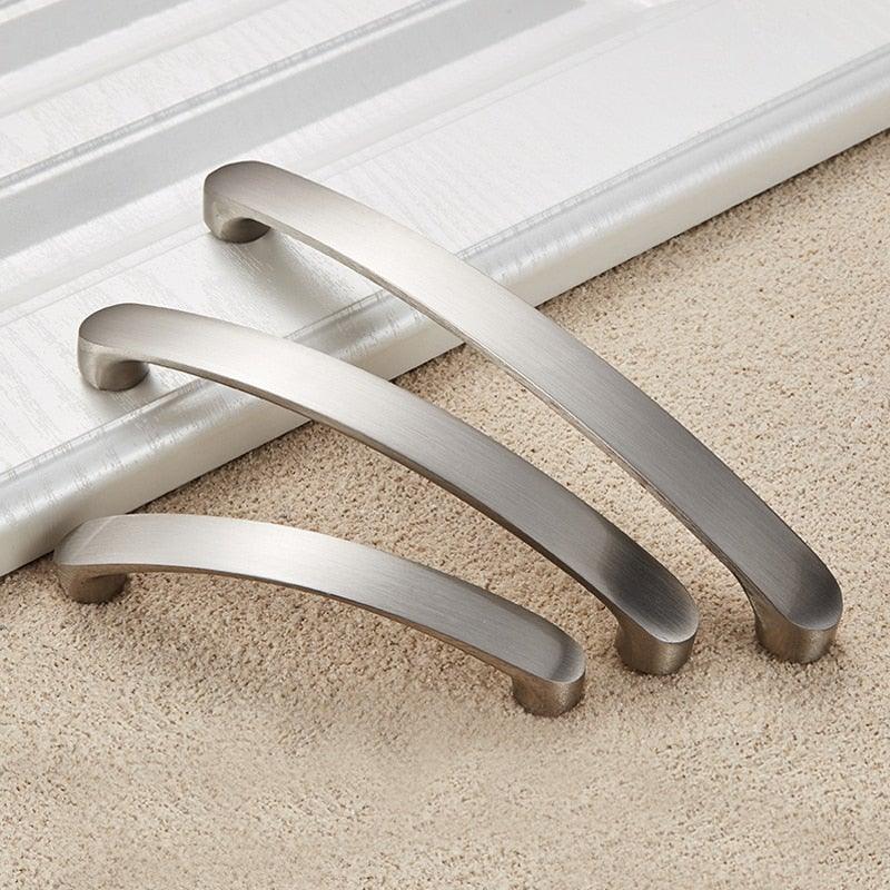 Cabinet Handles Kitchen Door Handles Drawer Knobs Aluminum Alloy Wardrobe Door Handles Brushed Modern Style Hardware  Stainless Steel Kitchen Cabinet Pulls For Kitchen Cabinet Drawer Door Cupboard Decorative Modern Hardware For Cabinet Stevvex