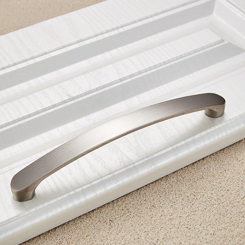 Cabinet Handles Kitchen Door Handles Drawer Knobs Aluminum Alloy Wardrobe Door Handles Brushed Modern Style Hardware  Stainless Steel Kitchen Cabinet Pulls For Kitchen Cabinet Drawer Door Cupboard Decorative Modern Hardware For Cabinet Stevvex