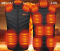 Fashionable Men's Stand Collar Heated Cotton Vest 11zones