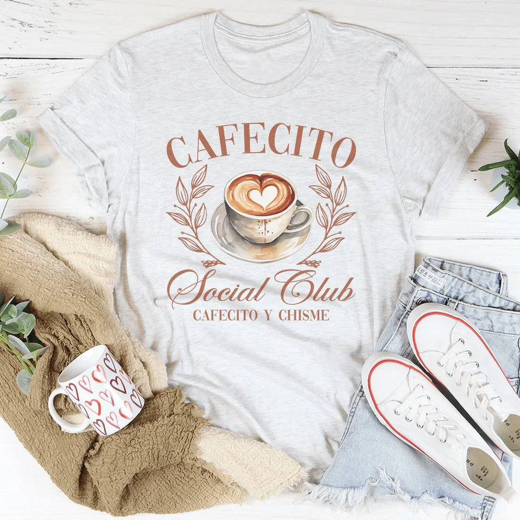 Cafecito Social Club Tee Peachy Sunday