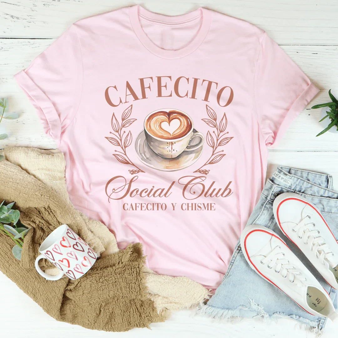 Cafecito Social Club Tee Peachy Sunday