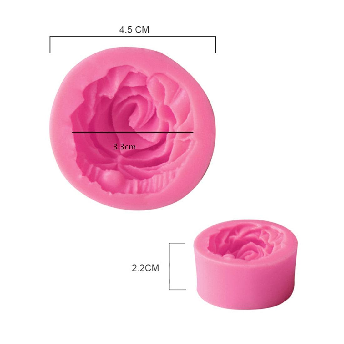 Cake Decorating Tools 3D Rose Flower Silicone Mold Gift Decorating Chocolate Cookie Soap Baking Molds Flower Bloom Rose Shape Silicone Soap 3D Cake Molds Cupcake Jelly Candy Chocolate Decoration Baking Tool Molds Stevvex