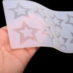 Cake Decorating Tools 3D Star Shape Silicone Mold Cupcake Chocolate Mould Decor Muffin Pan Baking Star Silicone Fondant Mold Flexible Molds Star Chocolate Mold For Dessert Candy Cupcake Topper Stevvex