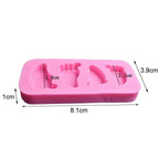 Cake Mold 3D Baby Feet Silicone Mold Chocolate Fondant Cake Decorating Baking Tool Bakeware Pudding Baking Paste Mold  Baby Foot Prints Silicone Molds, Fondant Soap Mold Baby Shower Cake Topper Decoration Stevvex