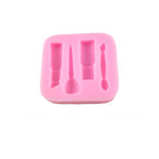 Cake Mold Cosmetic Shape Silicone Chocolate Mold 3D Silicone Pastry Mold Pastry And Bakery Accessories Dessert Tools Bakeware Women Makeup Silicone Mold Cosmetic Lipstick Shape Fondant Mold Stevvex