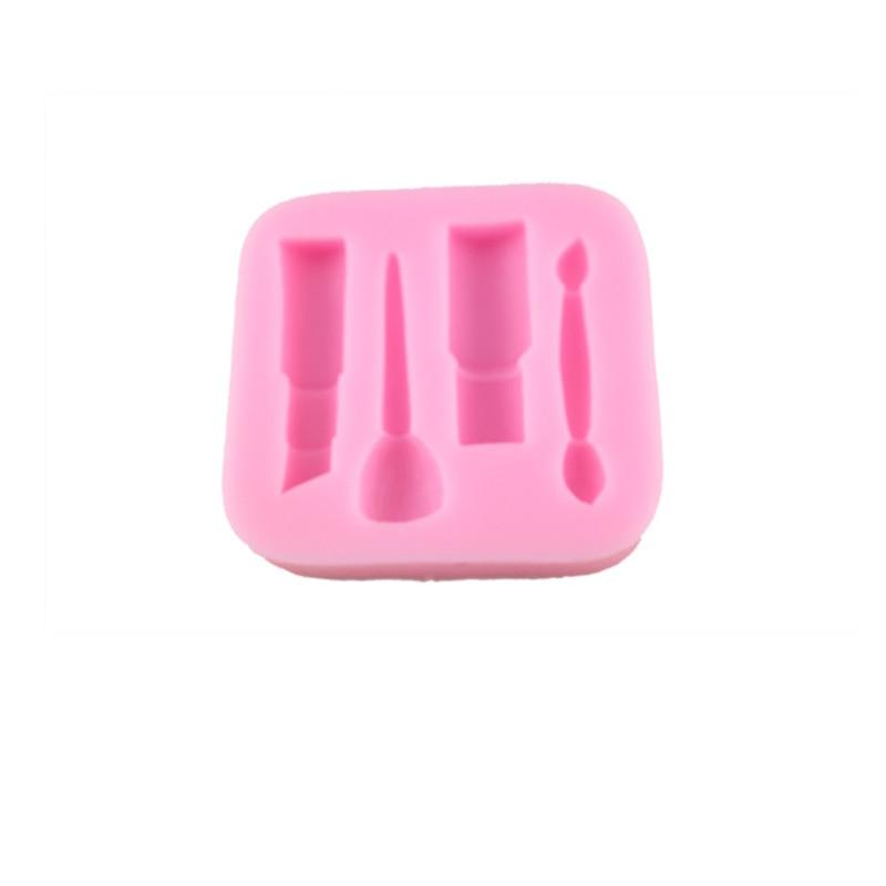 Cake Mold Cosmetic Shape Silicone Chocolate Mold 3D Silicone Pastry Mold Pastry And Bakery Accessories Dessert Tools Bakeware Women Makeup Silicone Mold Cosmetic Lipstick Shape Fondant Mold Stevvex