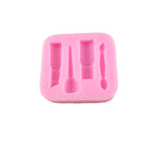 Cake Mold Cosmetic Shape Silicone Chocolate Mold 3D Silicone Pastry Mold Pastry And Bakery Accessories Dessert Tools Bakeware Women Makeup Silicone Mold Cosmetic Lipstick Shape Fondant Mold Stevvex