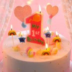 Cake Topper Baby Bathing Oversized Number 1 Year Old Baby Birthday Candle Birthday Candle Cute Cake Candle Decoration Number Children Happy Birthday Candle Insert Creative Party Dessert Table Candle Stevvex