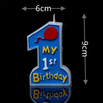 Cake Topper Baby Bathing Oversized Number 1 Year Old Baby Birthday Candle Birthday Candle Cute Cake Candle Decoration Number Children Happy Birthday Candle Insert Creative Party Dessert Table Candle Stevvex
