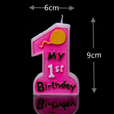 Cake Topper Baby Bathing Oversized Number 1 Year Old Baby Birthday Candle Birthday Candle Cute Cake Candle Decoration Number Children Happy Birthday Candle Insert Creative Party Dessert Table Candle Stevvex