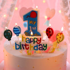 Cake Topper Baby Bathing Oversized Number 1 Year Old Baby Birthday Candle Birthday Candle Cute Cake Candle Decoration Number Children Happy Birthday Candle Insert Creative Party Dessert Table Candle Stevvex