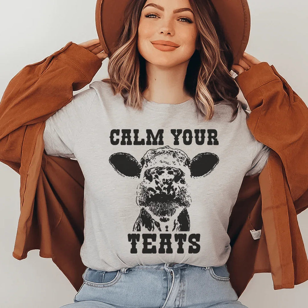 Calm Your Teats Tee Peachy Sunday