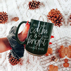 Christmas Ceramic Coffee Mug Double-Sided Snarky Holiday Gift Funny Santa Mug BandsCo Straps