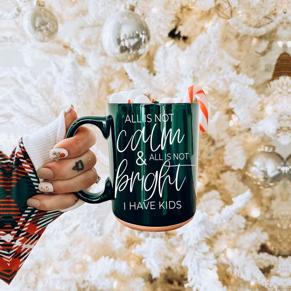 Christmas Ceramic Coffee Mug Double-Sided Snarky Holiday Gift Funny Santa Mug BandsCo Straps