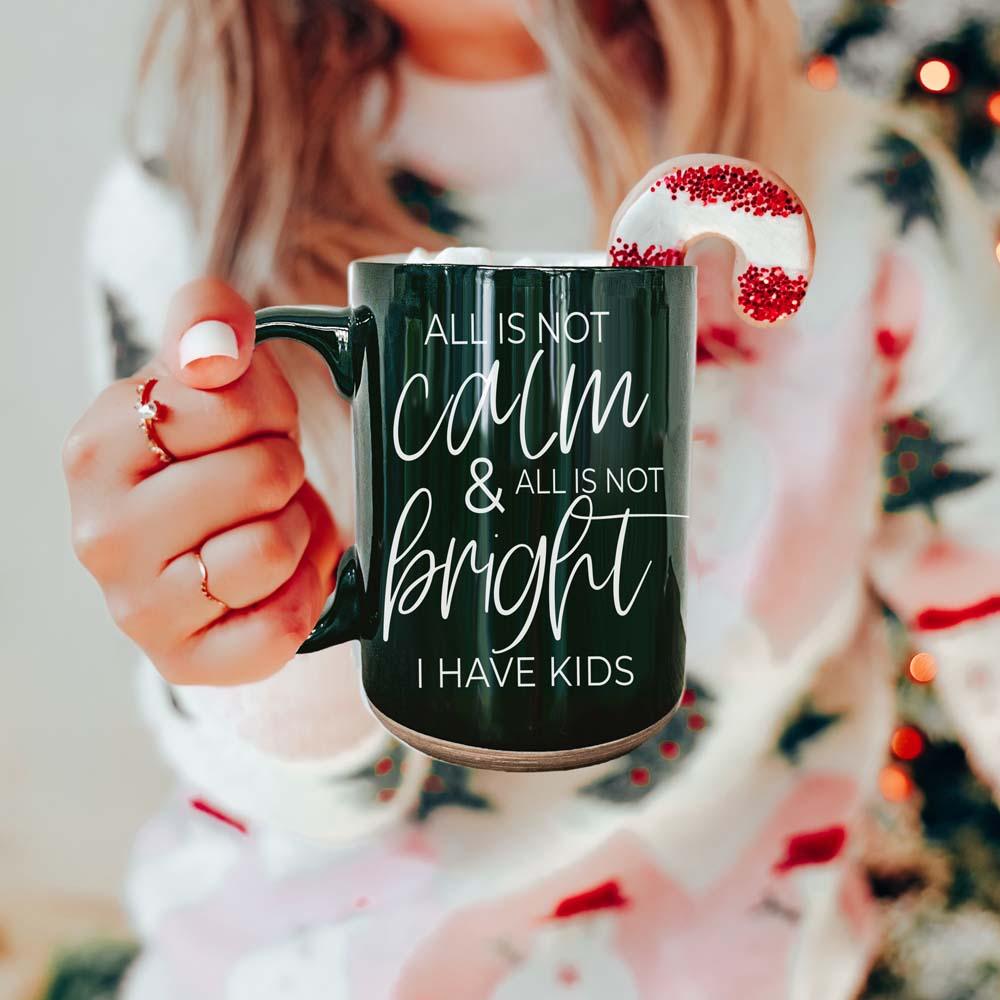 Christmas Ceramic Coffee Mug Double-Sided Snarky Holiday Gift Funny Santa Mug BandsCo Straps