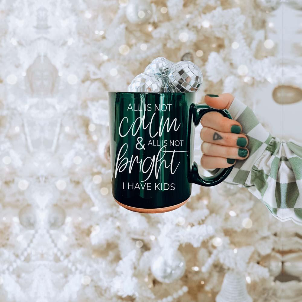Christmas Ceramic Coffee Mug Double-Sided Snarky Holiday Gift Funny Santa Mug BandsCo Straps