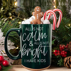 Christmas Ceramic Coffee Mug Double-Sided Snarky Holiday Gift Funny Santa Mug BandsCo Straps