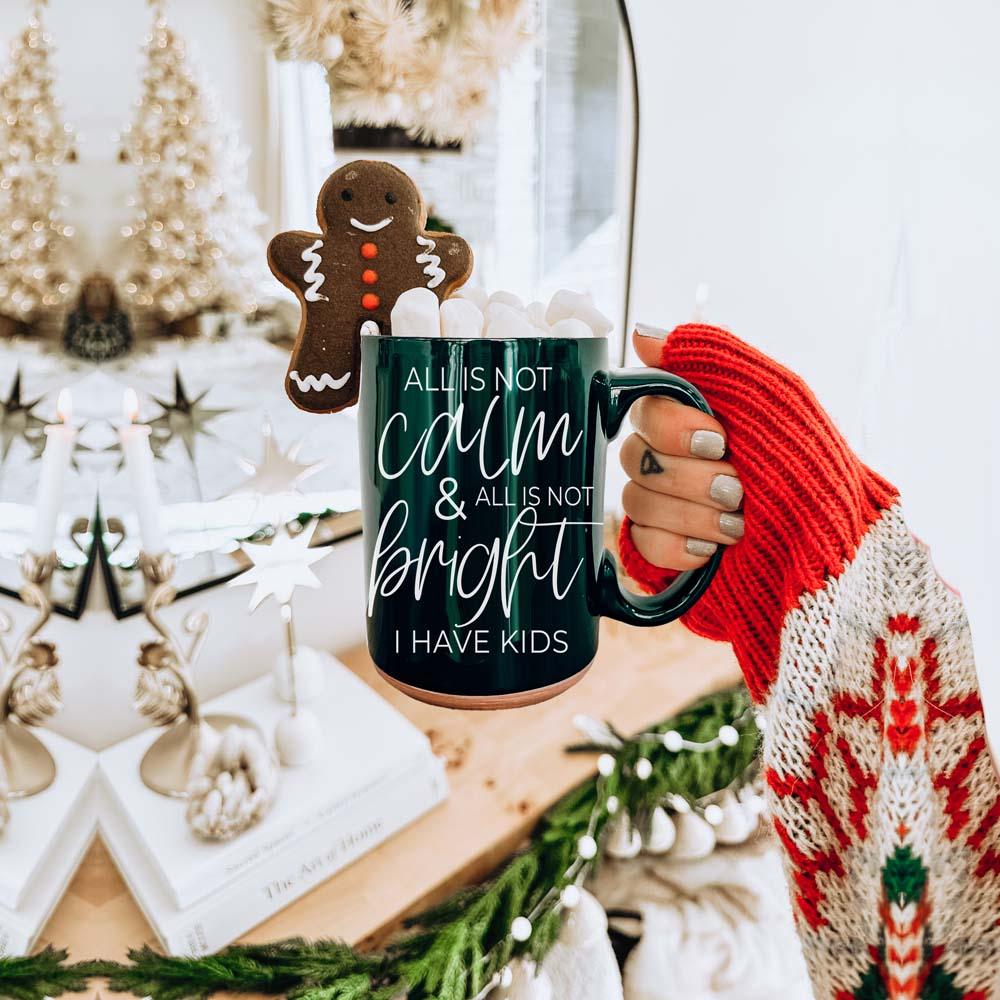 Christmas Ceramic Coffee Mug Double-Sided Snarky Holiday Gift Funny Santa Mug BandsCo Straps