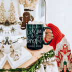 Christmas Ceramic Coffee Mug Double-Sided Snarky Holiday Gift Funny Santa Mug BandsCo Straps