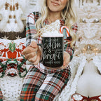 Christmas Ceramic Coffee Mug Double-Sided Snarky Holiday Gift Funny Santa Mug BandsCo Straps