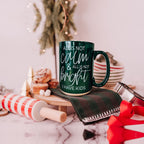 Christmas Ceramic Coffee Mug Double-Sided Snarky Holiday Gift Funny Santa Mug BandsCo Straps
