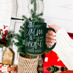 Christmas Ceramic Coffee Mug Double-Sided Snarky Holiday Gift Funny Santa Mug BandsCo Straps