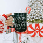Christmas Ceramic Coffee Mug Double-Sided Snarky Holiday Gift Funny Santa Mug BandsCo Straps