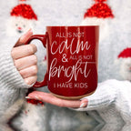 Christmas Ceramic Coffee Mug Double-Sided Snarky Holiday Gift Funny Santa Mug BandsCo Straps