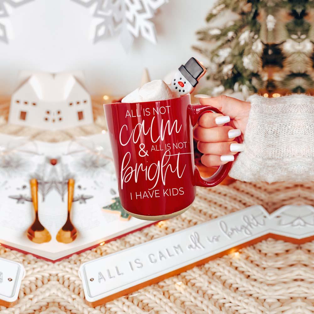 Christmas Ceramic Coffee Mug Double-Sided Snarky Holiday Gift Funny Santa Mug BandsCo Straps