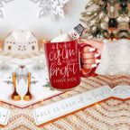 Christmas Ceramic Coffee Mug Double-Sided Snarky Holiday Gift Funny Santa Mug BandsCo Straps