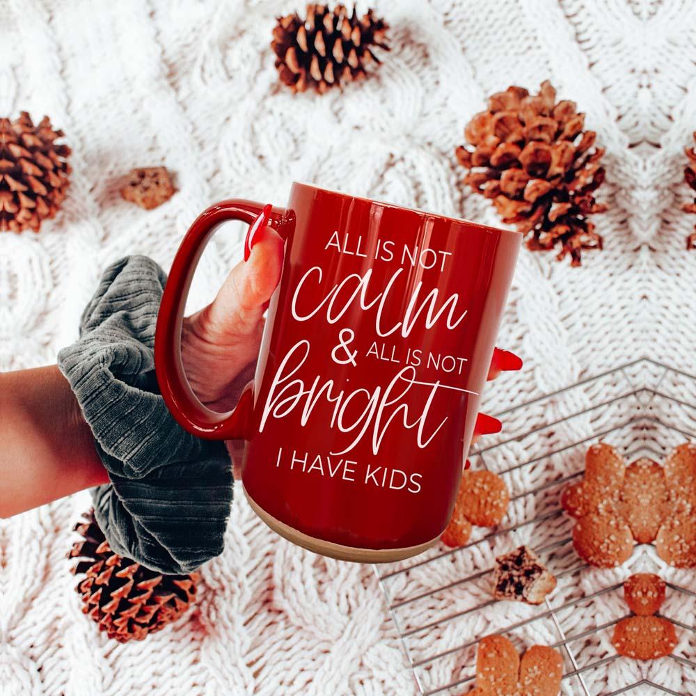 Christmas Ceramic Coffee Mug Double-Sided Snarky Holiday Gift Funny Santa Mug BandsCo Straps