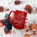 Christmas Ceramic Coffee Mug Double-Sided Snarky Holiday Gift Funny Santa Mug BandsCo Straps