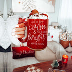 Christmas Ceramic Coffee Mug Double-Sided Snarky Holiday Gift Funny Santa Mug BandsCo Straps