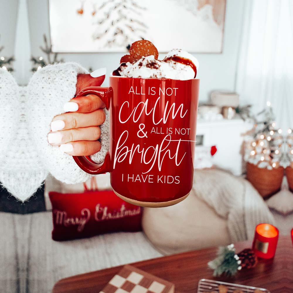 Christmas Ceramic Coffee Mug Double-Sided Snarky Holiday Gift Funny Santa Mug BandsCo Straps
