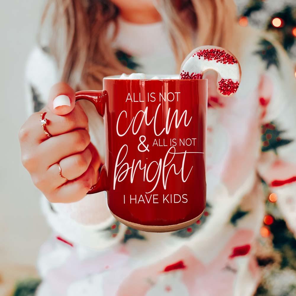 Christmas Ceramic Coffee Mug Double-Sided Snarky Holiday Gift Funny Santa Mug BandsCo Straps