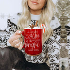 Christmas Ceramic Coffee Mug Double-Sided Snarky Holiday Gift Funny Santa Mug BandsCo Straps