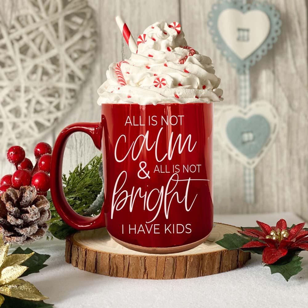 Christmas Ceramic Coffee Mug Double-Sided Snarky Holiday Gift Funny Santa Mug BandsCo Straps