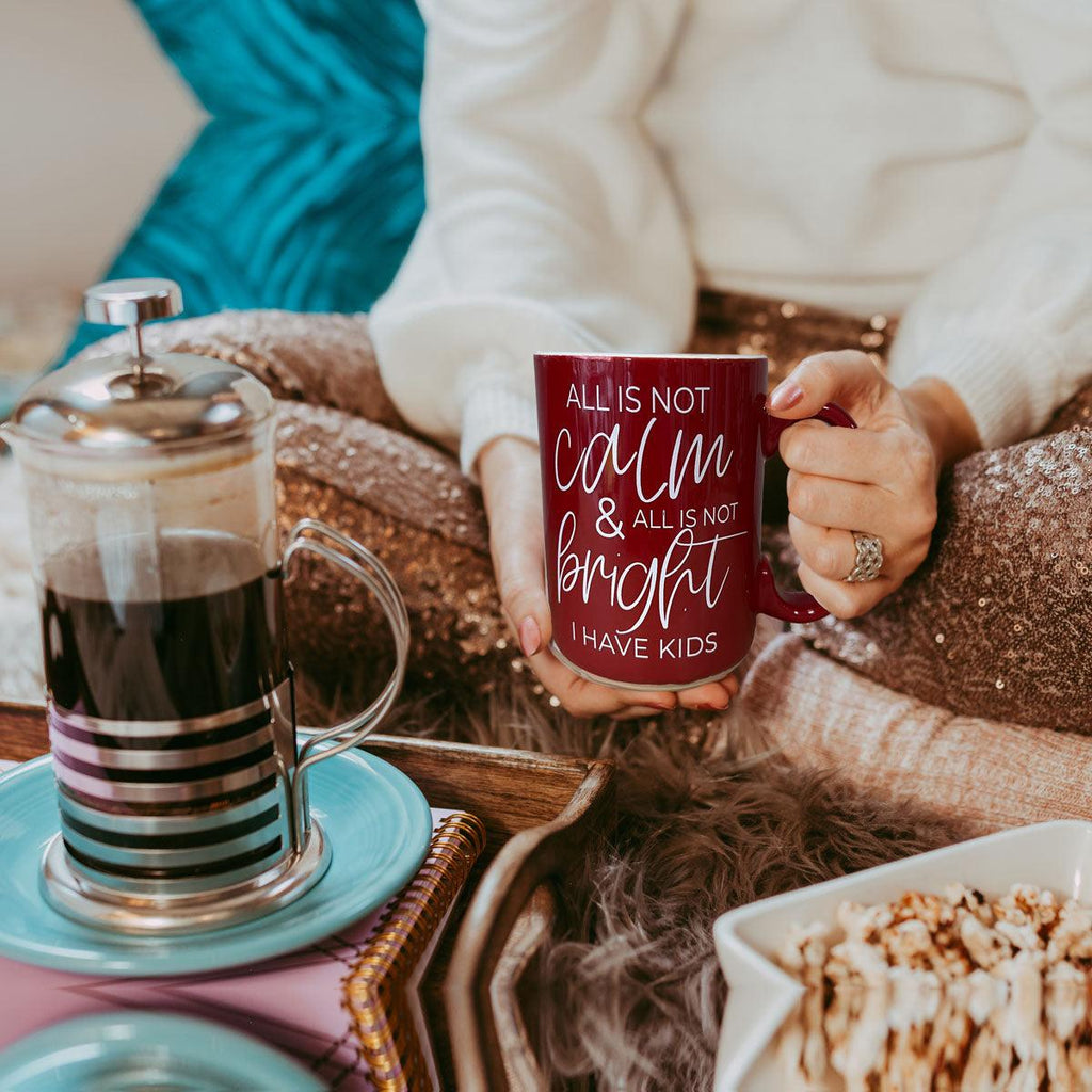 Christmas Ceramic Coffee Mug Double-Sided Snarky Holiday Gift Funny Santa Mug BandsCo Straps