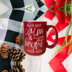 Christmas Ceramic Coffee Mug Double-Sided Snarky Holiday Gift Funny Santa Mug BandsCo Straps