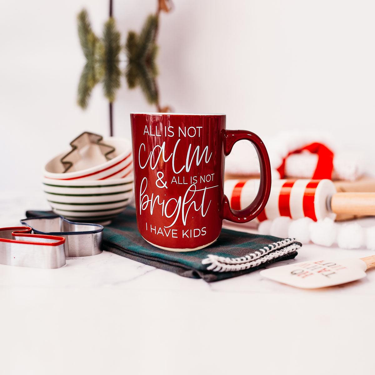 Christmas Ceramic Coffee Mug Double-Sided Snarky Holiday Gift Funny Santa Mug BandsCo Straps